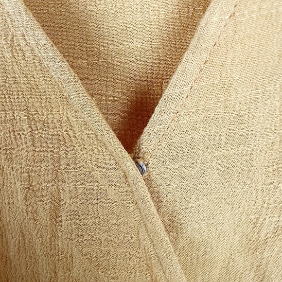 Lulus My Philosophy Golden Yellow Wrap Dress S - Picture 6 of 8